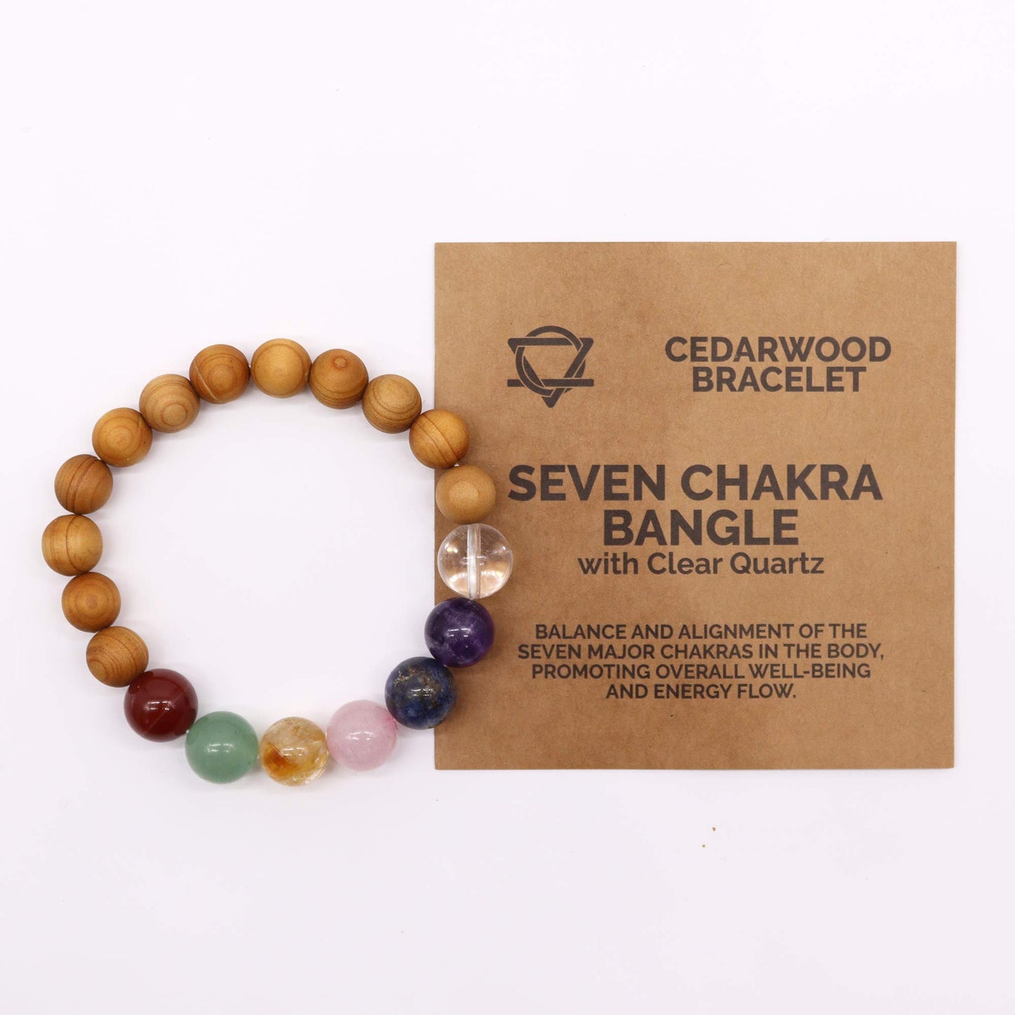 Cedarwood Seven Chakra Bracelet