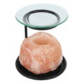 Himalayan Salt Oil/Wax Melt Burner with a Metal Frame